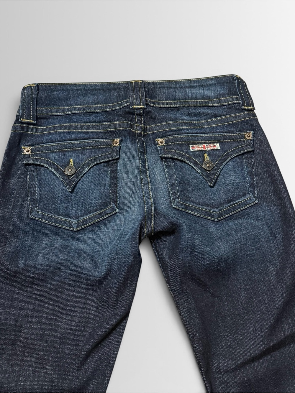 Hudson Signature Flap Pocket Flare Jeans Size 26 Dark Wash USA - Picture 11 of 13
